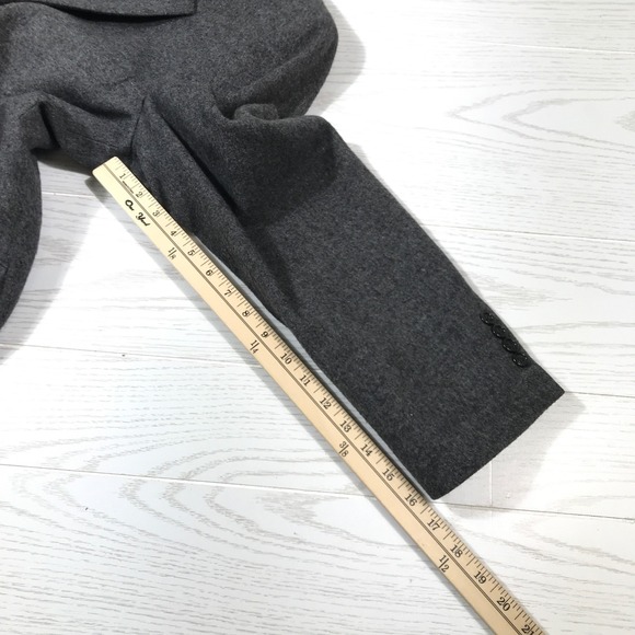 Vintage Bill Blass Tweed Wool Blazer 40R Solid Gray Sport Coat Jacket 3 Button - Picture 10 of 15